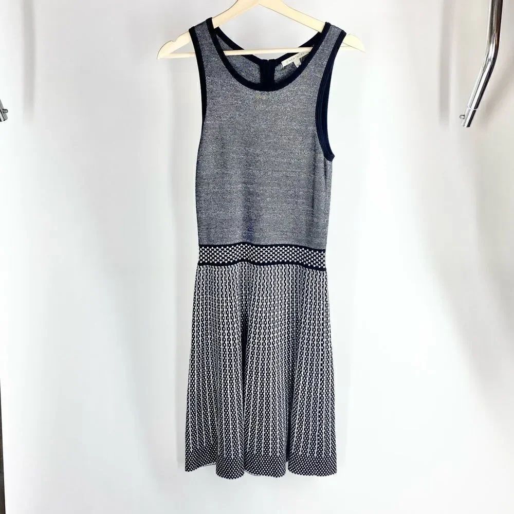 41 Hawthorne Zander knit sleeveless tank stretch dress black S